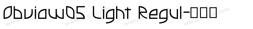 Obviaw05 Light Regul字体转换